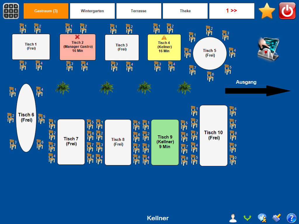 Kassensoftware Gastronomie GastroSoft light - bis zu 10 Tische + TSE Einheit KassenSichV Finanzamtkonform